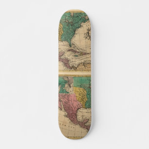 1763 North America Map Skateboard