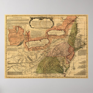 1771 Map of the Middle Brittish Colonies (U.S.) Poster