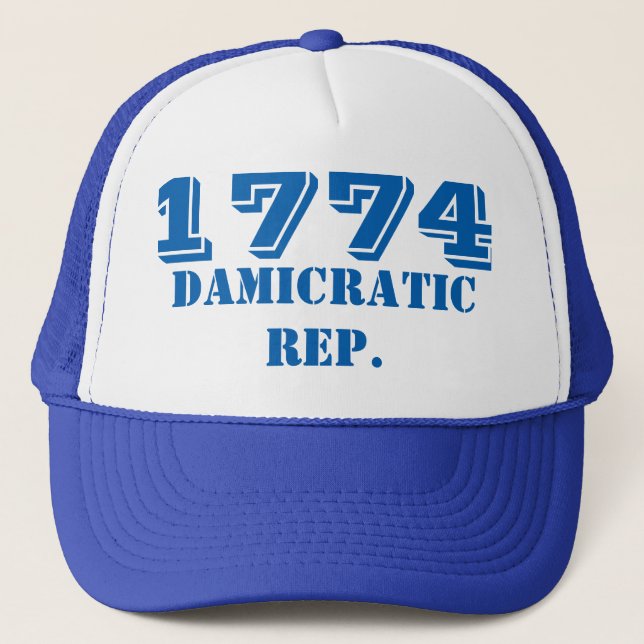 1774 Damicratic Republic trucker hat (Front)