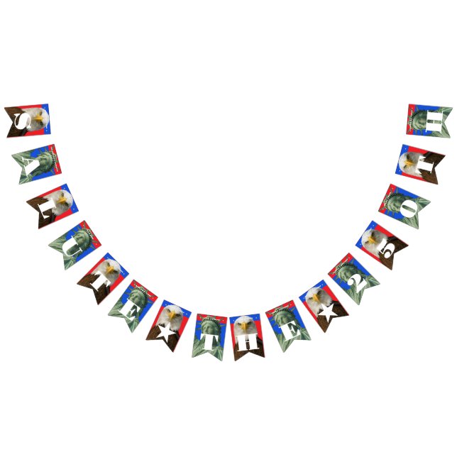 1776–2026 • 16-Flag Celebration Banner, Editable Bunting (All)