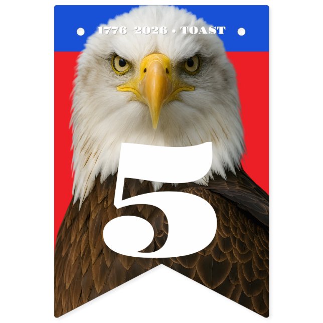 1776–2026 • 16-Flag Celebration Banner, Editable Bunting (Thirteenth Flag)