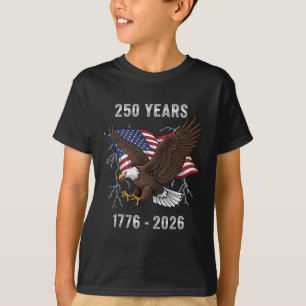 1776-2026 250 Years Anniversary Usa Eagle Patrioti T-Shirt