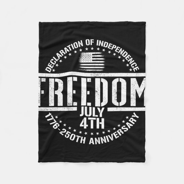 1776 2026 250th Anniversary Declaration Of Indepen Fleece Blanket (Front)