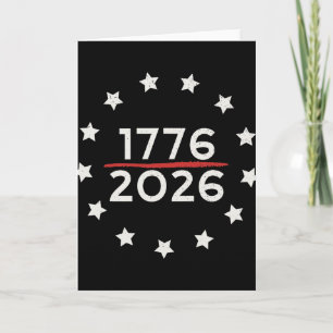 1776 2026 250th Anniversary Usa Betsy Ross Flag 4t Card