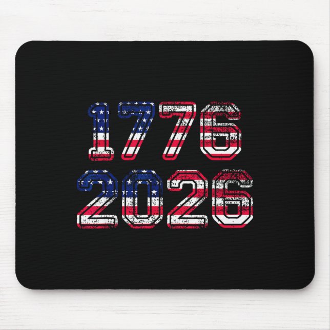 1776-2026 250th Birthday American Flag Eagle Shirt Mouse Mat (Front)