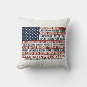 1776-2026 America 250th Anniversary Presidents Car Cushion