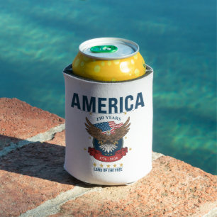 1776 2026 America 250th Patriotic American Eagle  Can Cooler