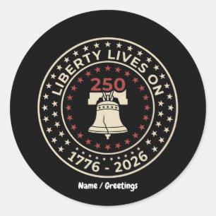 1776-2026 Commemorative 250th Semiquincentennial Classic Round Sticker