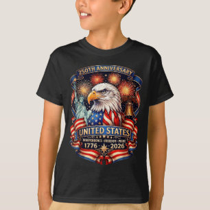 1776-2026 Eagle 250 Years of dom Patriot T-Shirt