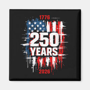 1776-2026 Patriotic American nge Flag 250 Years Magnet