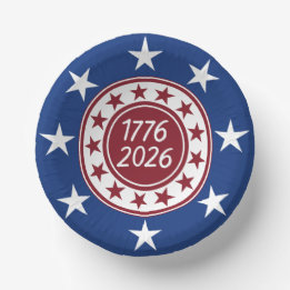 1776-2026 Patriotic Party Themed Paper  Plate