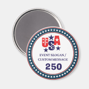 1776–2026 Semiquincentennial USA 250 Patriotic Magnet