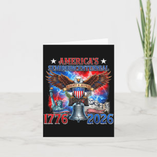 1776-2026 USA 250th Anniversary 4th of July Card