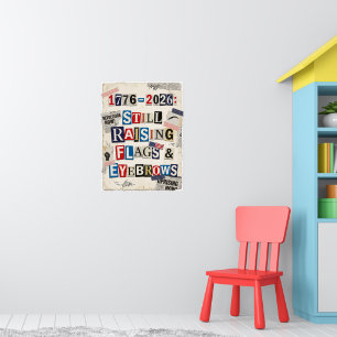 1776-2026 USA 250th Anniversary Edgy Ransom Note Poster