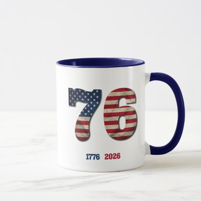 1776-2026 USA 250th Anniversary Patriotic Design Mug (Right)