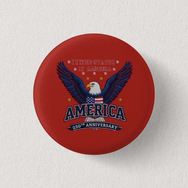 1776 2026 USA Celebration 3 Cm Round Badge (Front)