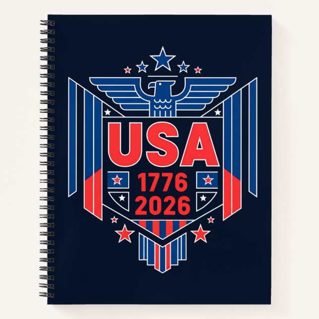 1776-2026 USA  NOTEBOOK (Front)