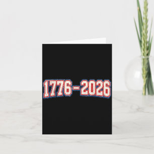 1776 2026 Vintage Patriotic Usa Anniversary Card