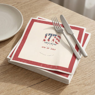 1776 4th of July Independence Day Patriotic Napkin