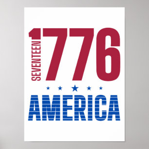 1776 America 250 years historical freedom Poster