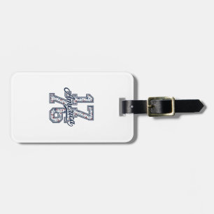 1776 America Floral Patriotic Vintage Vector Desig Luggage Tag