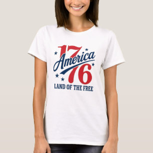 1776 America Land of The Free USA T-Shirt