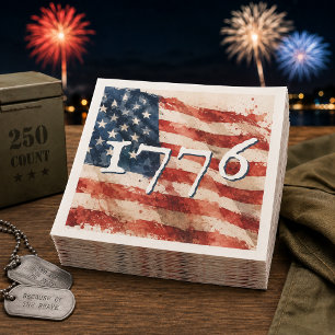 1776 American Flag 250 BBQ Napkin