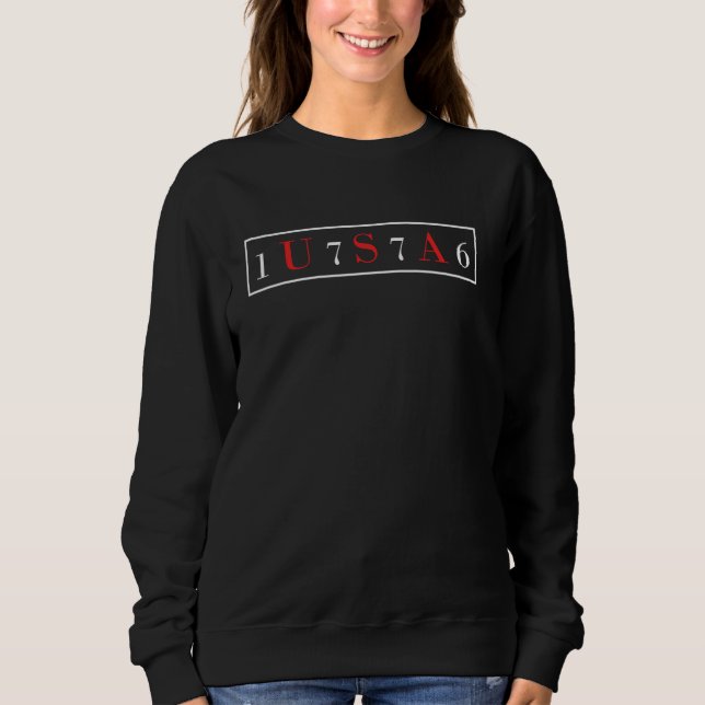 1776 American Flag 4th Of July Sweatshirt (Front)