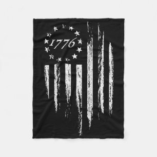 1776 American Flag Betsy Ross 13 Stars Usa 4th Of Fleece Blanket