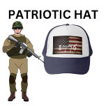 1776 American Flag Patriotic Trucker Hat<br><div class="desc">Patriotic 1776 & The American Flag. Red,  White,  And Blue.</div>