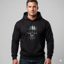 1776 American Flag Skull Hoodie | USA 250th 