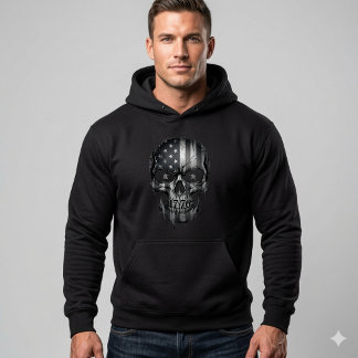 1776 American Flag Skull Hoodie | USA 250th 