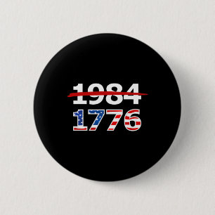 1776 American Patriot Design Company Resist 1984 R 6 Cm Round Badge