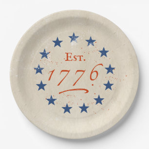 1776 American Stars Paper Plate