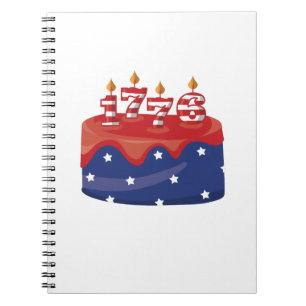 1776 Birthday Cake Notebook
