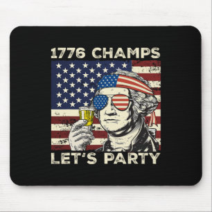 1776 Champs Washington Drink Beer 4th Of July Nove Mouse Mat