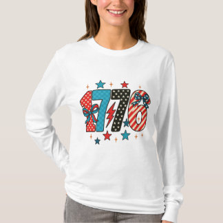 1776 Coquette Patriotic PNG  T-Shirt