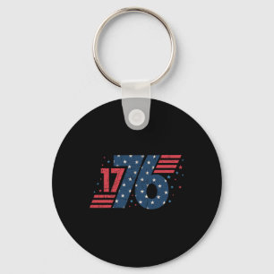 1776 Distressed Usa Flag Independence Day 4th Of J Key Ring