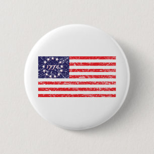 1776-flag 6 cm round badge