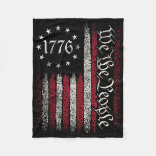 1776 Flag Constitution Independence Day American P Fleece Blanket