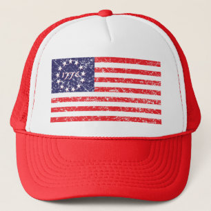 1776-flag trucker hat