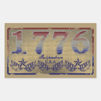 1776 Independence Rectangular Sticker