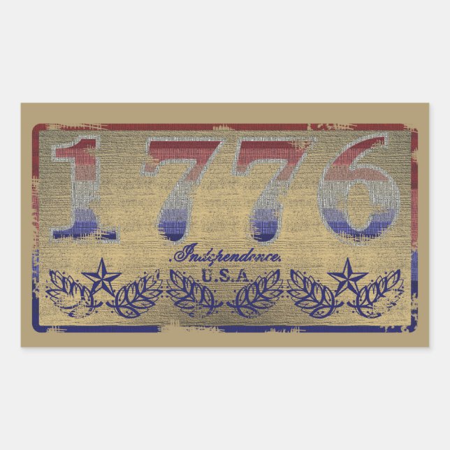 1776 Independence  Rectangular Sticker (Front)