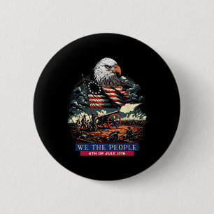 1776 Life Liberty Pursuit Of Happiness 4th Of July 6 Cm Round Badge
