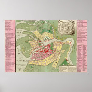 1776 Map of St. Petersburg Poster