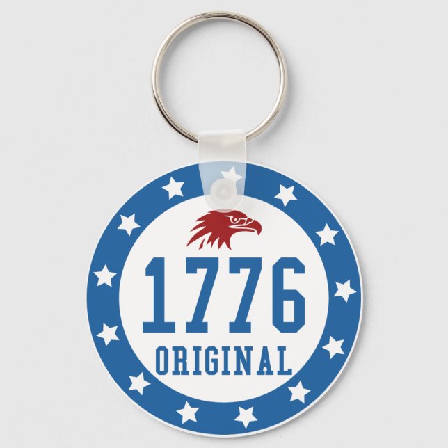 1776 Original 4 July Badge Key Ring (Front)