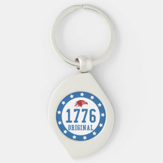 1776 Original 4 July Badge Key Ring