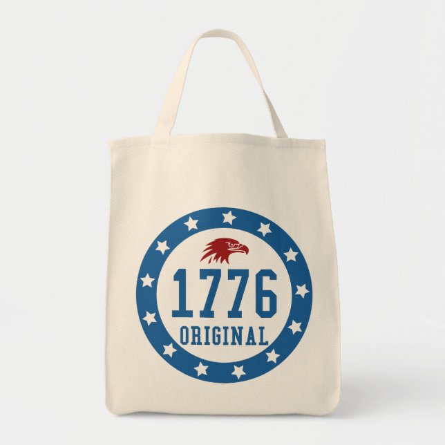 1776 Original 4 July Badge Tote Bag (Front)
