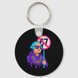 1776 Over 67 Funny Meme George Washington Drip Key Ring