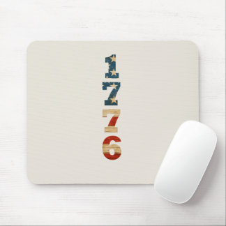 1776 Patriotic American Flag Mouse Mat